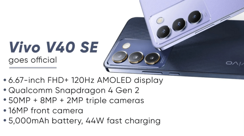 Vivo V40 SE 5G with Snapdragon 4 Gen 2